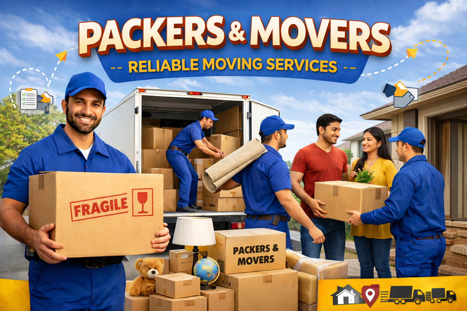 Movement Relocation Packers and Movers Car Transport services